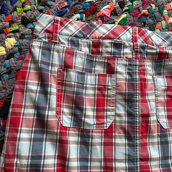 Croft & Barrow Red Blue Plaid Skort Women's Size 12 Stretch Preppy Y2K Americana - Picture 9 of 16
